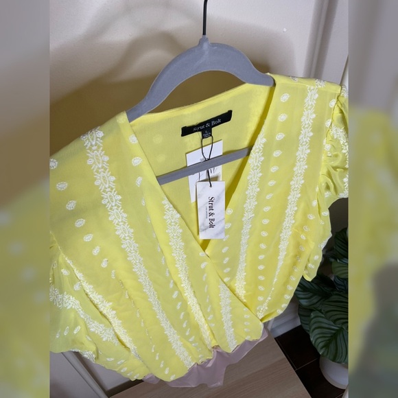 Strut & Bolt “Sweetest of the Day” Yellow Bodysuit - Size Large - Picture 5 of 8